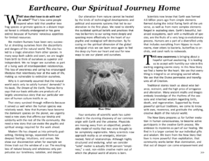 Earthcare, Our Spiritual Journey Home