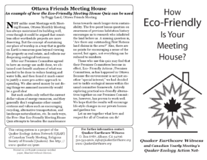 How Eco Friendly Is Your Meetinghouse?