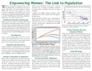 Empowering Women: The Link To Population