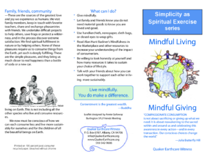 Mindful Living, Mindful Giving