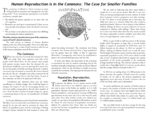 Human Reproduction Is In The Commons