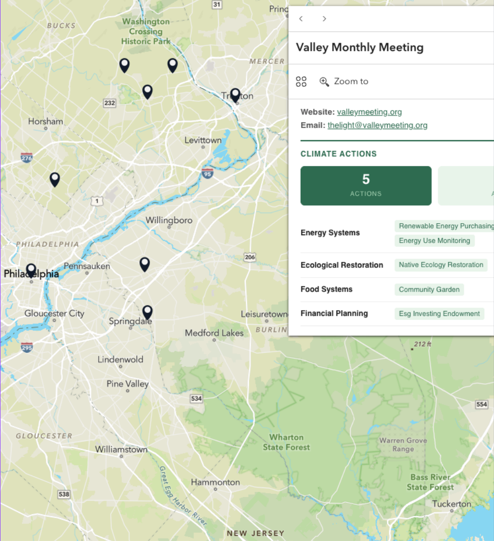 Screenshot of a map